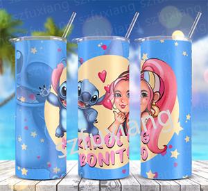 EE. UU. Venta <span class=keywords><strong>CALIENTE</strong></span> Dibujos animados Cute Stitch y <span class=keywords><strong>Karol</strong></span> <span class=keywords><strong>G</strong></span> 20oz Skinny Tumbler 3D Sublimación Vasos de Navidad - Product Image 2