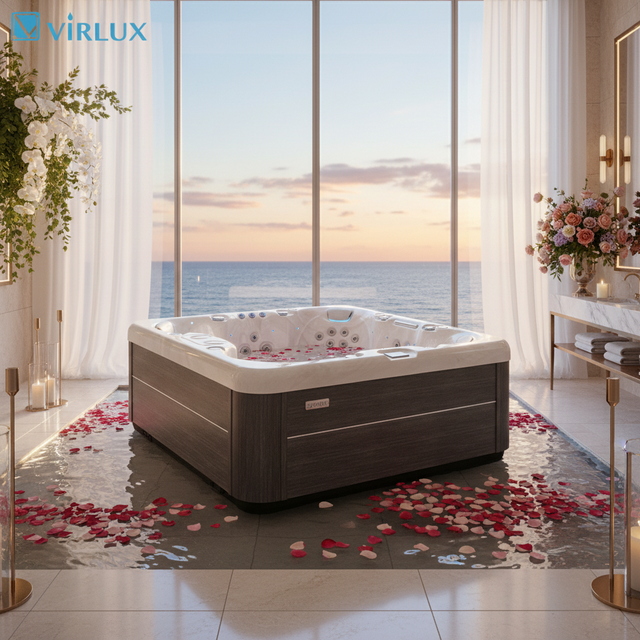 VIRLUX V1011 Luxury  6-Person Whirlpool Spa with Generous Dimensions and Professional Hydrotherapy