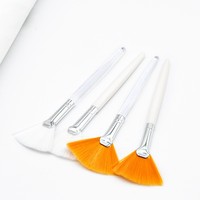 Pinceau de maquillage en forme d'éventail, brosses faciales douces de style éventail, applicateur de masque en éventail, brosses applicatrices de masque peel-off