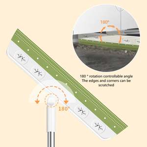 DS1476 Brosse de balayage pour <span class=keywords><strong>essuie</strong></span>-<span class=keywords><strong>glace</strong></span> de salle de bains Outil de grattoir de verre Balais anti-poussière pour cheveux Raclette de nettoyage de sol <span class=keywords><strong>Balai</strong></span> en silicone - Product Image 2