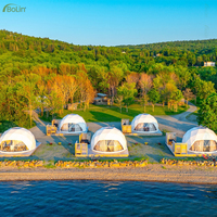 Tente dôme géodésique Bolin OEM ODM pour le glamping en extérieur, idéale pour les projets de glamping en zones froides et stations de ski