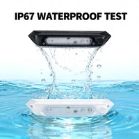 Lampe de toit double couleur IP67 étanche 12-28V pour camping-car, caravane, remorque, 4x4, camion, éclairage extérieur de porche