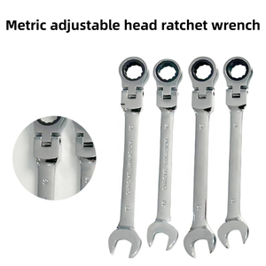 Llave de trinquete de doble propósito de cabeza ajustable métrica directa de fábrica Llave de herramienta de reparación de automóviles - Product Image 2