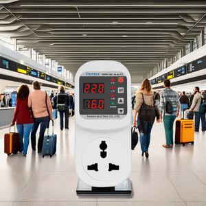 <span class=keywords><strong>Protector</strong></span> de voltaje automático ajustable de 16A, enchufe monofásico AC 220V, <span class=keywords><strong>Protector</strong></span> contra sobretensiones con enchufe de la UE, seguro para refrigerador - Product Image 3