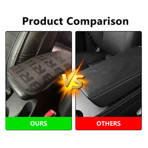 <b>Armrest</b> Box Cover 28x20cm Black 3D Mesh Ventilation Protection <b>For</b> <b>Car</b> Center Console - Product Image 3