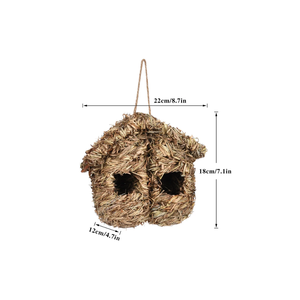 Kolibrie Huis Hand-Geweven Plant Vogel Nest Tuin Decoratie Creatief Dierenpatroon Raam Opknoping Vogelhuisje - Product Image 4