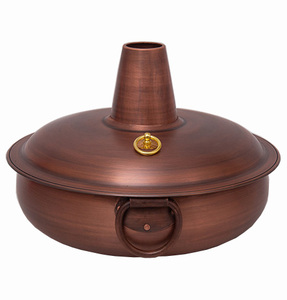 Marmite en cuivre pur multi-usages avec poignée et couvercle, compatible avec les cuisinières à induction, marmite chinoise - Product Image 1