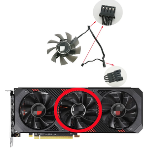 Nouveau ventilateur de refroidissement 75MM T128015SH de remplacement pour carte graphique ASROCK AMD Radeon RX 5600 XT Phantom Gaming D3 6G OC - Product Image 5