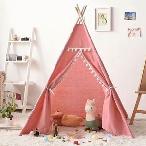 Tente de jeu tipi portable pour enfants, en toile 100% coton, pour la plage et la décoration de fête - Product Image 4