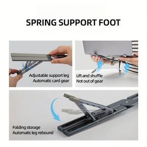 Nouveau support portable pour ordinateur portable en aluminium, réglable sur 5 niveaux, ergonomique, pour bureau, compatible avec les ordinateurs portables de 9 à 17,3 pouces - Product Image 6
