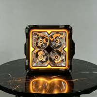 Nouvelle lampe de travail LED carrée de 4 pouces 40W, ambre DRL, étanche IP67, 12-48V, lampe de conduite auxiliaire, 3400 lumens, voiture, camion, chariot élévateur