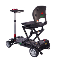 Vente en gros d'usine, scooter électrique pliable à 4 roues en fibre de carbone de 19 kg avec siège