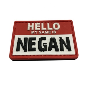 Patch Tattiche Personalizzate in PVC Morbido con <span class=keywords><strong>Nome</strong></span> 'My Name Is Negan' e Chiusura a Gancio - Product Image 2