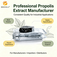Extrait de propolis d'abeille hydrosoluble BEEHALL, matière première en vrac pour les formulations alimentaires et de soins bucco-dentaires