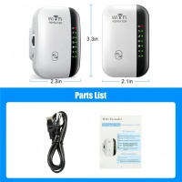 Penguat Sinyal WiFi SW 300Mbps Customized Plug 2.4G 5G Putih/Hitam  802.11N Repeater Nirkabel Dalam Ruangan