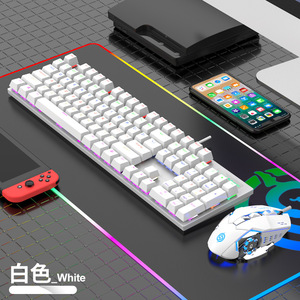 K-Snake Km600 Mechanical <b>Keyboard</b> <b>Mouse</b> Combo 104 Keys Rgb Backlit Wired Gaming Set - Product Image 3
