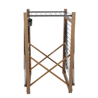 Séchoir à linge pliable de luxe en bois et PVC de haute qualité pour la maison, utilisable à l'intérieur ou à l'extérieur