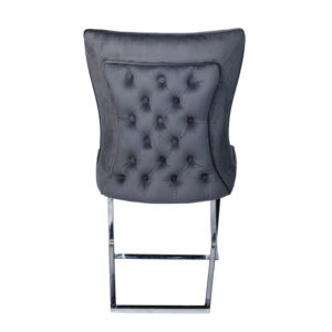 B8044 Xám Bạc Nhung Bàn Ăn Ghế - Product Image 5