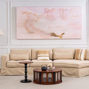 Reclining Removable Cotton Linen Upholstered L-Shape Sectional Sofa Modern Breathable Easy Care High Quality <strong>Seating</strong> for Home - Product Image 2
