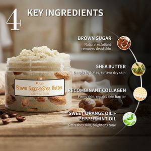 สครับขัดผิวสูตรน้ำตาลเชียบัตเตอร์ แบรนด์ส่วนตัว ช่วยผลัดเซลล์ผิว เผยผิวกระจ่างใส กระชับผิว และเพิ่มความชุ่มชื้น - Product Image 3