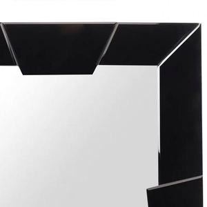 Specchio di Lusso per <span class=keywords><strong>Soggiorno</strong></span>, Specchio da Parete in Acciaio Inossidabile, Decorazione Artistica con Cornice Nera, Design Creativo, Specchio da Terra - Product Image 4