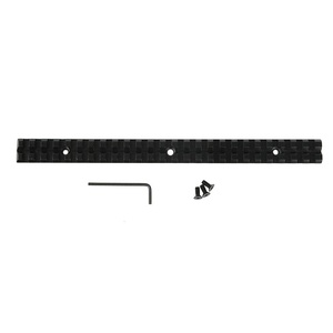 25-Slot 257mm Long Aluminum Mount Base Heavy-Duty Matte Black 20mm Durable Compatible Outdoor Equipment Bracket - Product Image 4