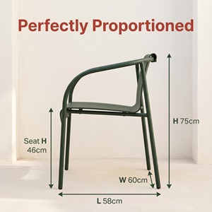 Set <span class=keywords><strong>Tavolo</strong></span> e Sedie da Giardino per Esterni, Design Minimalista, Telaio in Metallo Verniciato a Polvere Resistente ai Raggi UV, Seduta in PP per Patio e Cortili - Product Image 6