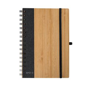 Cuaderno Ecológico Promocional 2025 con Cubierta de Bambú, Tela PET y Papel Reciclado para Regalos de Oficina - Product Image 1