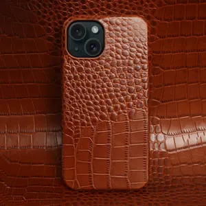 PGRETY 2023 New High Quality Alligator Texture Leather Phone Case