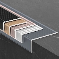 Profilé d'angle antidérapant en aluminium pour escalier, protection de bord de marche, bande de finition en L pour carrelage