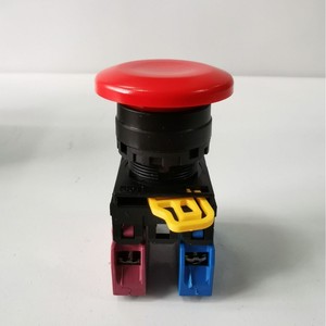 Izumi <b>Push</b> <b>Button</b> <b>Switch</b> 22mm Red Plastic Shell Screw Terminal IP40 Flame Retardant Insulation - Product Image 1
