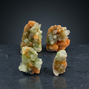 Green Apophyllite with Orange Stilbite Natural <b>Crystal</b> <b>Cluster</b> Mineral Specimen Raw Stone for Decorative Display Collection and - Product Image 1