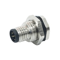 Montaje de Panel PCB IP67, Cable impermeable M8, Conector de toma de Panel trasero