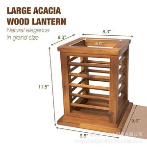 Wooden <b>Lantern</b> Plant Stand Square Retro Home Decoration <b>Candle</b> Holder Solid Wood Craft Decorative Ornament - Product Image 4