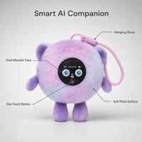 Jouet éducatif AI pour enfants, compagnon en peluche parlant anglais avec interaction vocale et mode conversation libre, coffret cadeau pour tout-petits