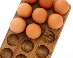 Portauova in Legno Ecologico Personalizzato per Mercato Agricolo, Utensili da Cucina e Decorazione per Frappè - Product Image 4