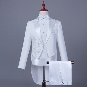 Costume de smoking noir pour homme avec strass, 2 pièces, costume de mariage formel pour le marié - Product Image 4
