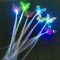 Accessoires de cheveux LED lumineux effet néon, extensions tressées et pinces papillon, décorations et cadeaux de fête qui brillent dans le noir
