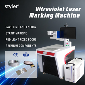 เครื่องแกะสลักเลเซอร์แบบยูวีความแม่นยำสูง รองรับไฟล์ DXF/PLT/BMP รูปแบบ CNC สำหรับการแกะสลักบนพื้นผิว  แบบตั้งโต๊ะ - Product Image 3