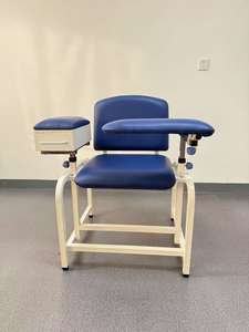Chaise de prélèvement sanguin YKL051 avec accoudoirs réglables, chaise médicale manuelle pour prélèvement sanguin - Product Image 4