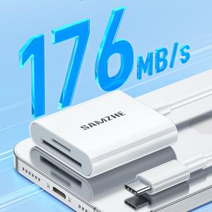 Lector de Tarjetas SAMZHE Tipo-C USB-C 3.0 de Alta Velocidad, Compatible con Tarjetas SD/TF UHS-I/II para iPhone 17/16, Cámaras, Cámaras para Vehículos, Tarjetas de Memoria - Product Image 3