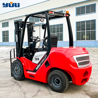 Forklift Diesel Yuli Berkualitas Tinggi 3m 2 Ton 3 Ton 5 Ton, Rem Servis, Teleskopik, Kapasitas Samping Maksimal, Mesin Forklift