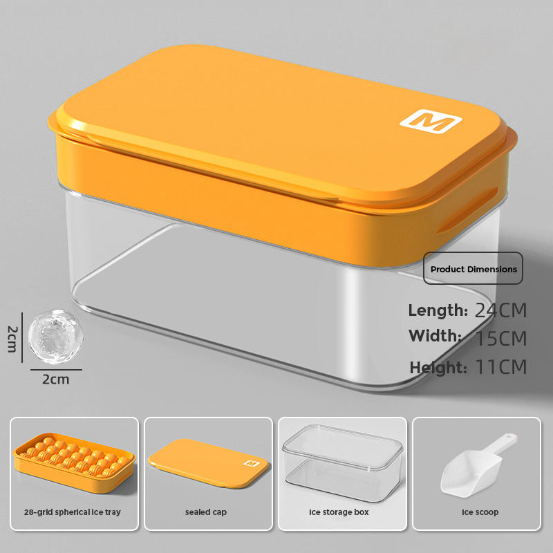 Orange+1 layer+1 shovel+Lid+Storage Bin