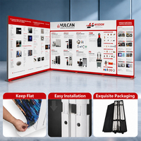 Panel de Tela SEG con Perfil de Aluminio Retroiluminado Personalizado, Logotipo de Marca, Renderizado 3D, Stand de Exhibición para Conferencias