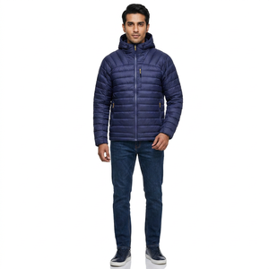 Chaqueta Acolchada de Lona para Hombre FINER THREADS, Diseño Personalizado OEM, Transpirable, de Secado Rápido, Rellena de Algodón, Cuello Alto, Estilo Urbano - Product Image 1