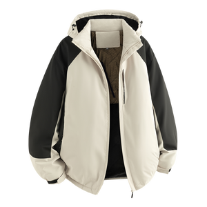 Chaqueta de Invierno Acolchada, Diseño Delgado, Capucha Desmontable, Bolsillo con Logotipo, Talla XL, Impermeable, Gruesa, Estilo Burbuja, con Plumas - Product Image 5