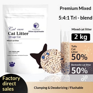 GUSING XMYW-01H Gemischte Tofu-Desodorierende Staubarme Indoor-Entsorgbare Bentonit-Katzenstreu Großhandel aus Hebei - Product Image 1