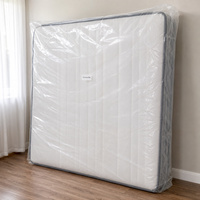 Sac de matelas en LDPE transparent pour lit Queen/King, housse de matelas en plastique imperméable et anti-poussière, sac de lit de marque HNTF 20g pour déménagement et stockage