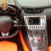 Accessoires de décoration de voiture Couverture de tableau de bord en fibre de carbone Garniture de porte intérieure pour Lamborghini Aventador Lp700