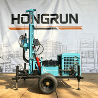 Appareil de forage de puits d'eau à roues robuste de 300m avec système rotatif hydraulique de 78kW pour l'exploration et le remorquage